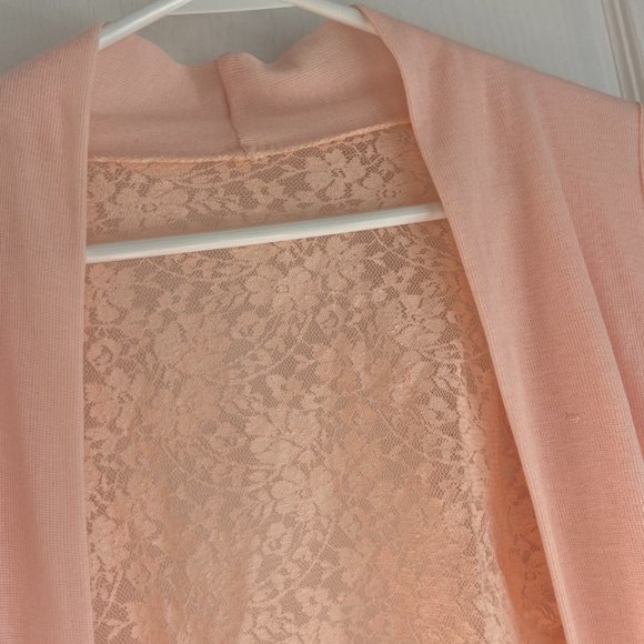 Lace Pink Back Cardigan - Picture 3 of 4